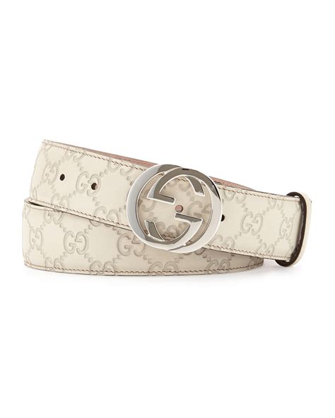 white thin gucci belt|genuine leather Gucci belt women.